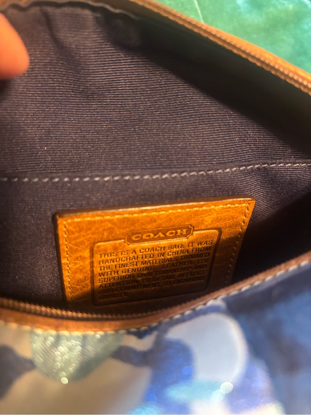 Coach Patchwork Mini Shoulder Bag in Blue and Purple - Picture 9 of 9